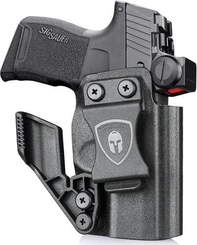 Vista 11 de Funda WARRIOLAND IWB de Kydex con corte óptico y garra, ajuste selecto para Glock 17/19/ 19X/ 43X/ 26/MOS, P365/P365X/ P365XL/ P320, Hellcat