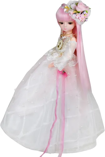 Vista 3 de Proudoll Muñeca BJD de 1/4 de 17.7 in - 18 pulgadas, muñeca articulada con bola SD de princesa, cuerpo de muñeca personalizado con conjunto de ropa