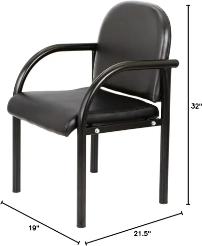 Vista 2 de Buy-Rite Sara - Silla de recepción para salón y peluquería con diseño europeo, asiento de cliente resistente, ligero, cómodo y duradero