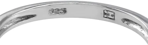 Vista 4 de Silvershake Anillo solitario de plata de ley 925 con piedra lunar natural de 0.27.