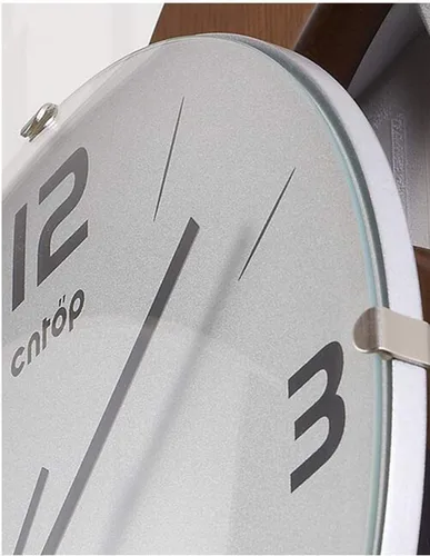 Vista 4 de Reloj de pared silencioso y sin tictac, reloj de sala de estar, estilo europeo moderno, reloj de pared, arte de péndulo, simple y moderno