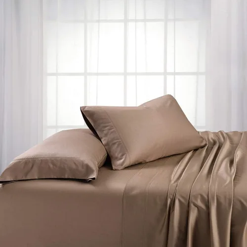 Vista 17 de LaxLinen Juego de sábanas de tamaño individual, 4 piezas, colchón extra profundo que se adapta a bolsillos de hasta 10-12 pulgadas, sábanas de Beige