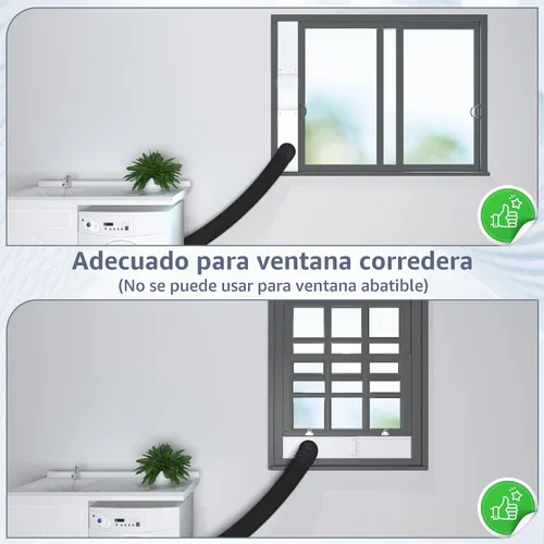 Vista 6 de Flamorrow Kit de ventana de ventilación para secadora, kit de ventilación de ventana para manguera de ventilación de secadora con 4 pulgadas