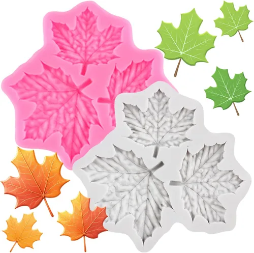 Vista 17 de Molde de silicona de hojas de árbol de helecho, moldes de fondant, molde de helecho para decoración de pasteles, decoración de cupcakes, caramelo