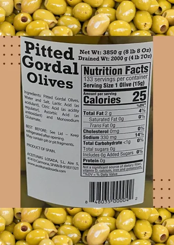Vista 2 de Losada - Aceitunas Gordal sin hueso Losada de España (135.80 oz/8 libras 8 oz)