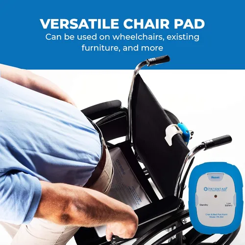 Vista 5 de Patient Aid Alarma para Silla con Almohadilla de Sensor de Movimiento de 10" x 15" y Dispositivo Cableado con Carcasa de Goma, Sonido de Timbre