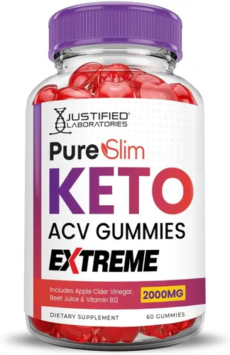 Vista 4 de Pure Slim Keto ACV Gummies Extreme 2000 mg PureSlim Keto Gummies Fórmula avanzada Vinagre de sidra de manzana con jugo de granada y remolacha