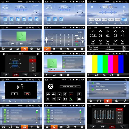 Vista 9 de CAMECHO - Reproductor de radio de coche Bluetooth de 7 pulgadas con pantalla táctil doble DIN para coche, compatible con Mirror Link, radio FM