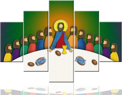 Vista 194 de TUMOVO Jesús Christian - Pintura sobre lienzo de 5 piezas
