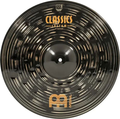 Vista 10 de Meinl Crash Platillo de 16 pulgadas – Classics Custom Dark – Fabricado en Alemania, 2 años de garantía (CC16DAC)