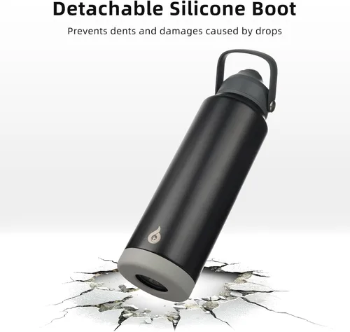 Vista 4 de BJPKPK - Botella de agua aislada con tapa de popote, termo grande de 40 onzas, botellas de agua de acero inoxidable libres de BPA a prueba de fugas