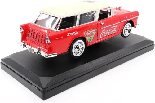 Vista 8 de Motor city classics Coca-Cola Diecast Collectible 1955 Chevy Nomad 1:24 Diecast Scale Model 424057 Officially Licensed Coca-Cola Diecast