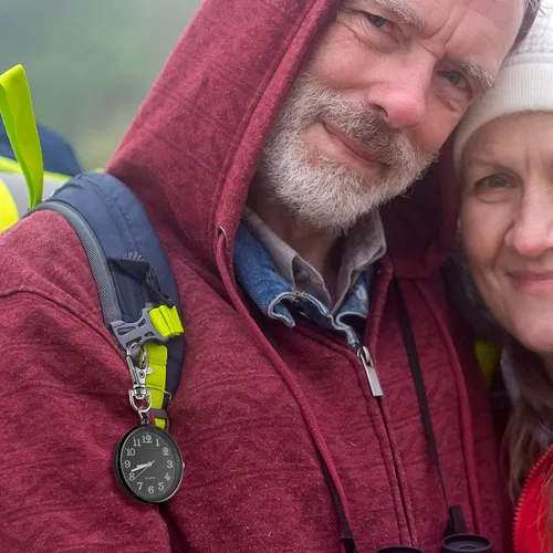 Vista 4 de Junkin Reloj de bolsillo de cuarzo de 2 piezas con hebilla de llave redonda llavero clip en reloj portátil unisex