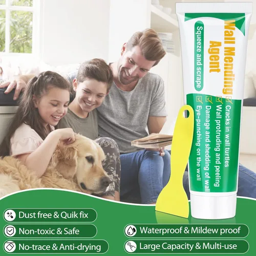 Vista 5 de Mckanti - Kit de reparación de paneles de yeso, kit de parche de agujero para paneles de yeso, kit de parche de reparación de pared de gran agujero