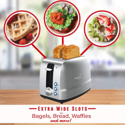 Vista 4 de Brentwood Electrodomésticos TS-227S Tostadora, cocina residencial, Plata