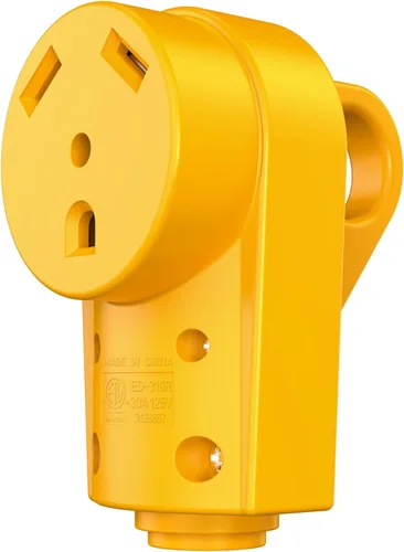 Vista 8 de SnowyFox Enchufe de Repuesto Hembra de 30 Amperios para RV - Enchufe Resistente de 30 Amperios para RV con Mango Ergonómico, Diseñado para Acomodar