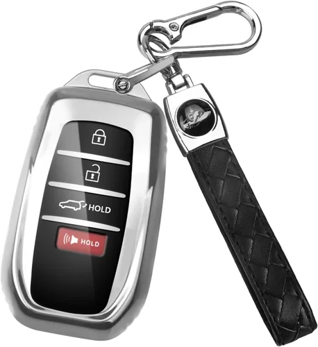 Vista 25 de Funda para llavero de Toyota con 3 botones (oro/negro)