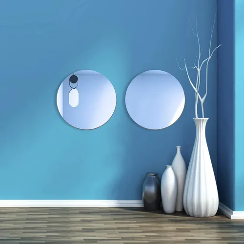 Vista 7 de Centro de mesa de boda de espejo redondo, bandeja de velas para decoración de recepción de boda, bandeja circular redonda para fiestas, centros