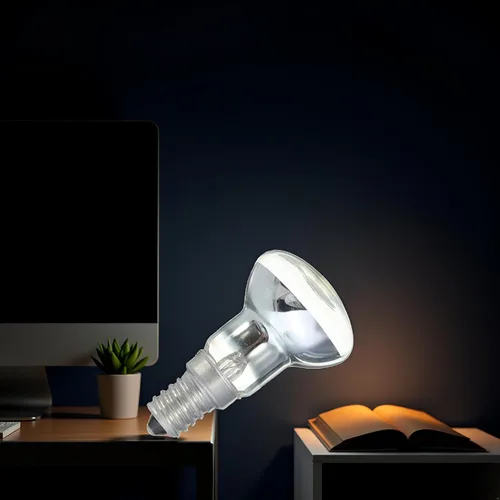 Vista 3 de 1 bombilla Edison transparente E14 soporte de luz reflector R39 lámpara de lava de 30 vatios, lámpara de filamento incandescente, bombillas