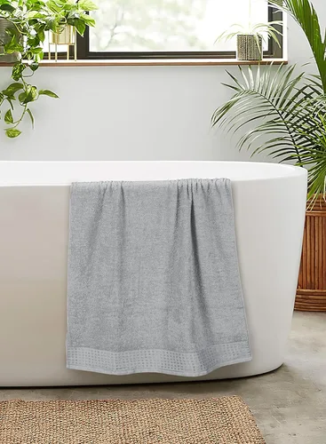 Vista 5 de GLAMBURG Juego de 2 toallas de baño de gran tamaño 100% algodón, 28 x 55 pulgadas, ultra suaves, altamente absorbentes, compactas, de secado rápido