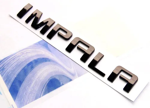 Vista 3 de 1x Emblema de Placa de Identificación Impala Negro OEM Letras Logo 3D Insignia Brillante Compatible con Impala 22743583 (Negro)