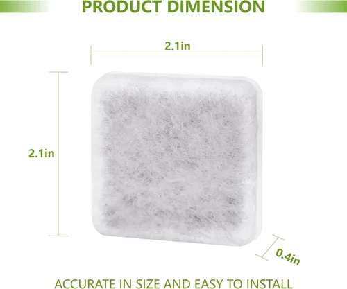 Vista 4 de Filtros de repuesto de carbón para fuente de agua para mascotas, compatibles con agua Petmate Replendish Mason Gravity, dispensador automático