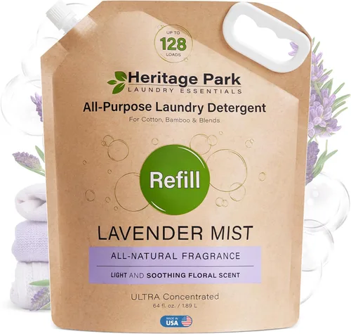 Vista 18 de Heritage Park - Detergente para ropa multiusos sin fragancia, pH neutro, probado por dermatólogos, agradable para la piel sensible, ultra
