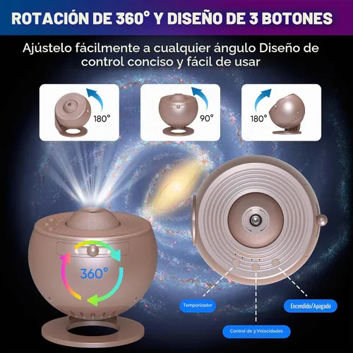 Vista 6 de FlyLily Proyector de galaxia, planetario 12 en 1, proyector de estrellas y galaxias para dormitorio, proyector de luz nocturna de estrella galaxia