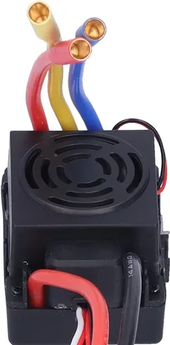 Vista 9 de Qiilu Controlador electrónico de velocidad sin escobillas 60A para coche RC 1/10, 2-3S Li-Po, 5 8V/3A BEC, negro