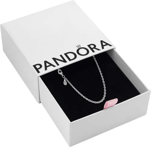 Vista 2 de Pandora Cable Chain Necklace- Classic Chain Necklace with Lobster Clasp - Great Gift for Women - Sterling Silver Adjustable Necklace, With Gift Box
