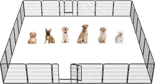 Vista 17 de Topeakmart Corralito para perros al aire libre, corralito de ejercicio portátil para interiores y mascotas, para patio, caravana, camping, 32