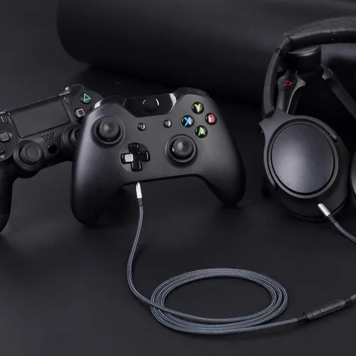 Vista 6 de Cable de repuesto de audio con control remoto de volumen de micrófono en línea compatible con auriculares Bose SoundTrue, SoundLink, SoundLink II