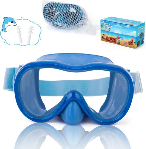 Vista 28 de iGym Gafas de natación para niños, máscara de buceo, máscara de buceo, gafas de natación con cubierta de nariz y correas elásticas cubierta y bolsa