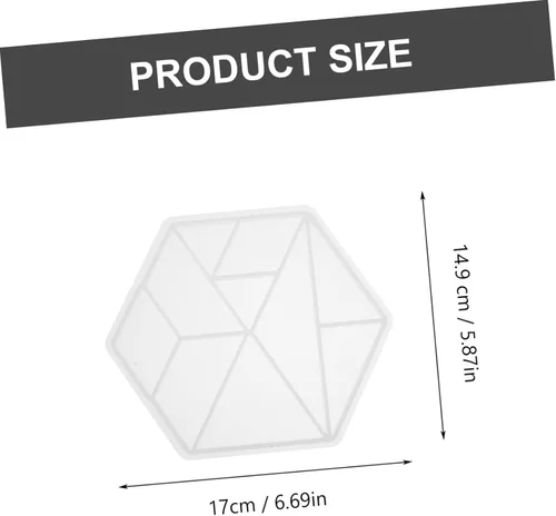 Vista 8 de DECHOUS 3 moldes de silicona para rompecabezas de resina, bandeja de silicona con forma geométrica, bandeja de silicona para niños, bandeja