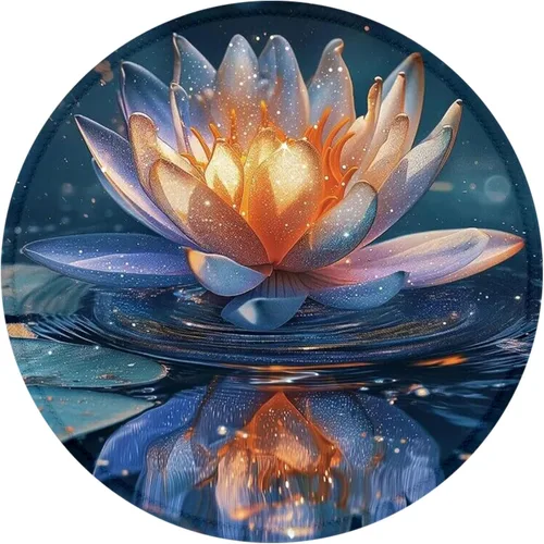 Vista 21 de Alfombrilla para mouse, base de goma antideslizante con borde cosido, alfombrilla de mouse redonda para juegos, alfombrilla de mouse de oficina