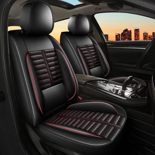 Vista 24 de Juego completo de fundas de asiento de automóvil para Ford Explorer 2004-2023, 2024 y 2025, juego completo de fundas de asiento de cuero con soporte