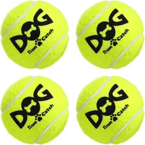 Vista 9 de INSUM Pelotas de tenis a granel para perros, paquete de 12 pelotas de caza fáciles de atrapar (no chirriantes, multicolor)