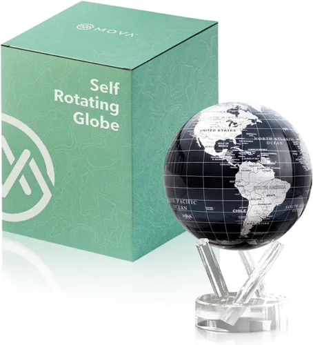 MOVA Globo Metálico Negro y Plata 4.5"