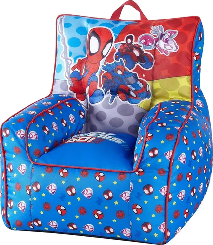 Vista 17 de Idea Nuova Disney Minnie Mouse - Puf de nailon para niños pequeños con ribete y asa superior de transporte, tamaño grande