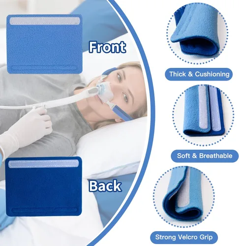 Vista 5 de Paquete de 8 fundas para correas CPAP, fundas transpirables para correas de mascarilla, fundas universales y reutilizables, cubierta de tela suave