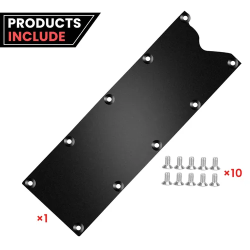 Vista 2 de LS Gen 3 Valley Pan Cover Plate Endxedo Low Profile Custom Knock Sensor LSX LS1 LM7 LR4 LQ4 LS6 L59 LQ9 LM4 L33 (negro)