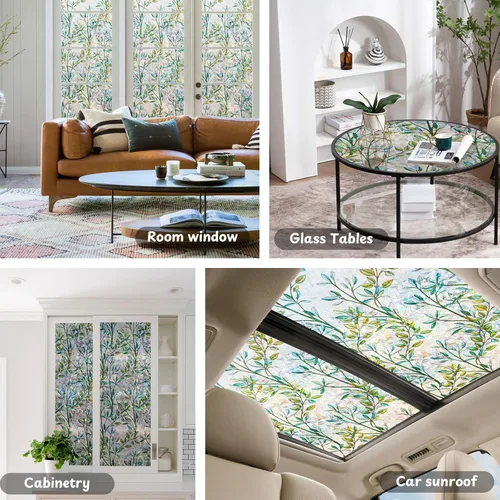 Vista 5 de NINETREX Película de Privacidad para Ventanas Película para Ventanas de Vidrio Emplomado Película Adherente Decorativa 3D, Película Adherente