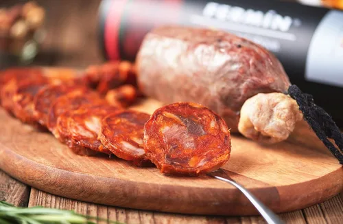 Vista 6 de FERMIN Chorizo Ibérico de Bellota (1 LB Aprox) – Auténtico Chorizo Ibérico de Bellota Español Curado en Seco