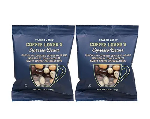 Trader Joe's Coffee Lover's - Granos de espresso surtidos cubiertos de chocolate: paquete de 2 (5 onzas)