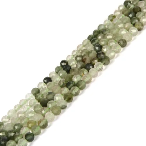 Vista 57 de Cuentas Redondas Facetadas de Ópalo Verde de 4 mm Sueltas de 16 Pulgadas para Hacer Joyas