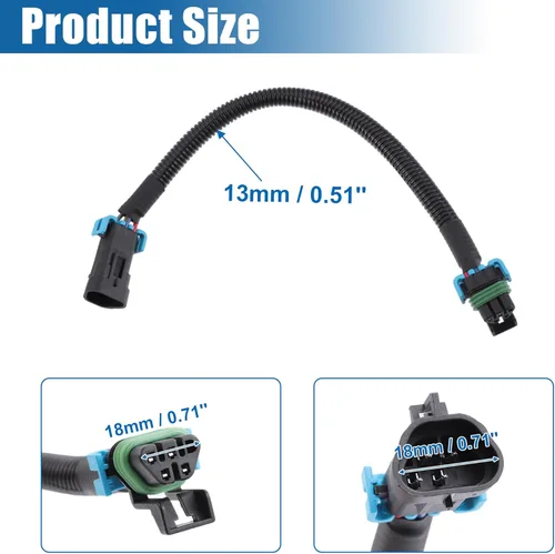 Vista 4 de X AUTOHAUX 2 piezas 38 cm de extensión de arnés de cabecera de sensor de oxígeno O2 para Chevrolet Camaro 2010-2013 para Chevrolet Corvette 2006-2013