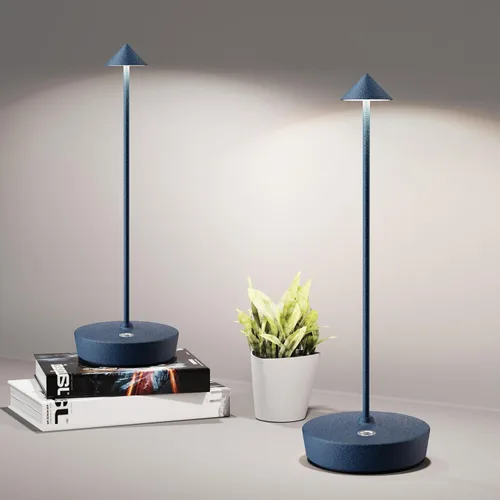 Vista 23 de Lámparas de mesa inalámbricas recargables, 6000 mAh, funciona con pilas, lámpara de escritorio LED para exteriores, impermeable, portátil, táctil