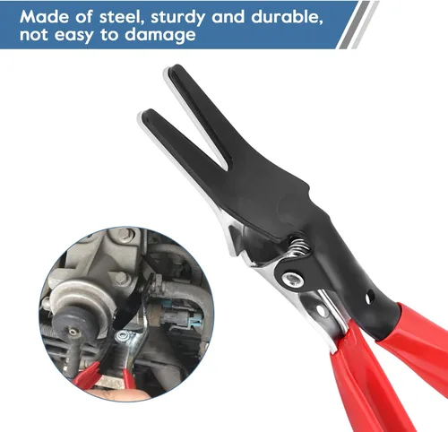 Vista 2 de Herramienta de alicates de extracción de manguera de automóvil, alicates de tubo de vacío de combustible, herramienta de extracción de manguera