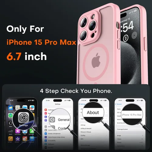 Vista 1116 de TOCOL Funda para iPhone 11, compatible con Magsafe, protección completa de cámara, imanes integrados, protección contra caídas, funda translúcida