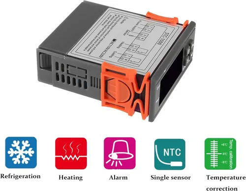 Vista 3 de STC-1000 Controlador digital de temperatura, AC 10A 110V-220V, controlador de temperatura LED digital, calefacción, enfriamiento, termostato